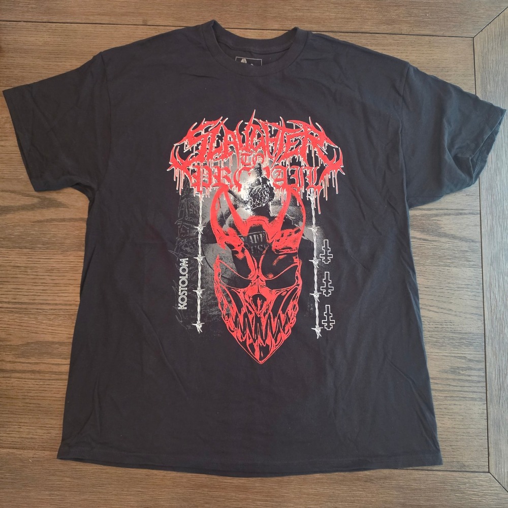 Slaughter to Prevail Kostolom Mask T-Shirt Sumerian Records Black XL NWOT